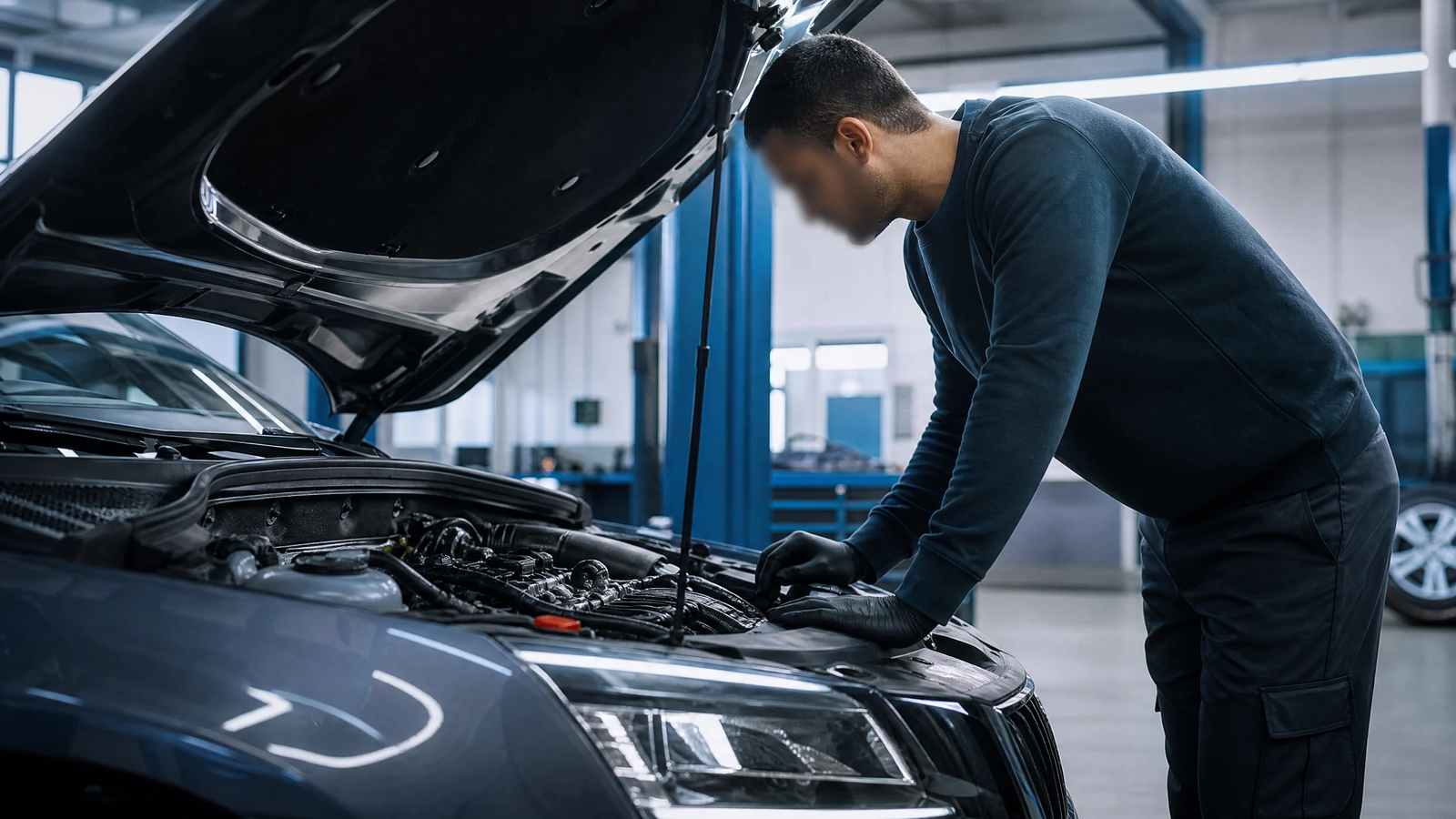 Turbocompresseur automobile à examiner lors d’un diagnostic